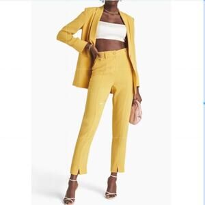 Diane von Furstenberg Cathy Crepe Blazer Size 12 Yellow NWT